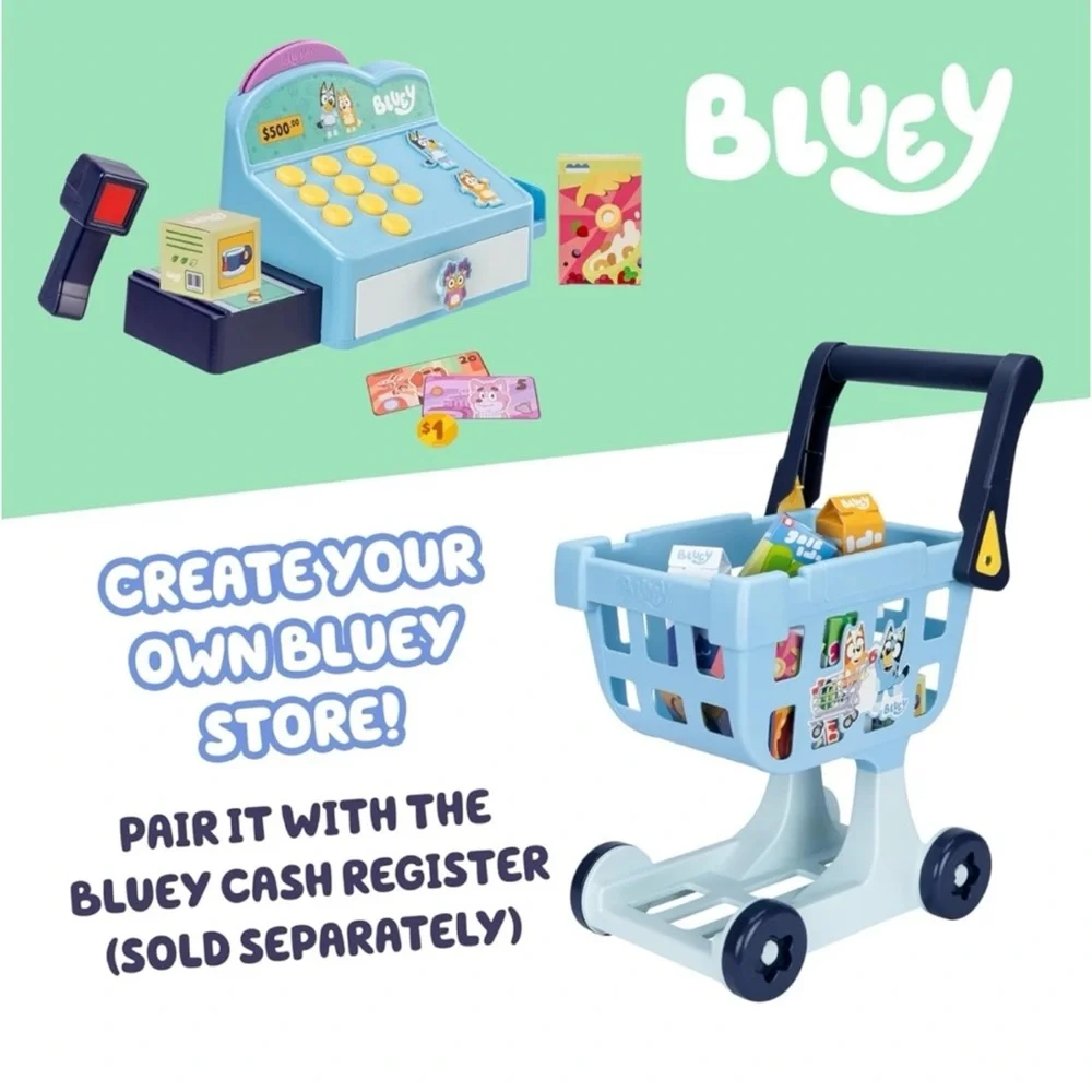 BLUEY - NWT Kids Shopping Cart Toy - Picture 5 of 7